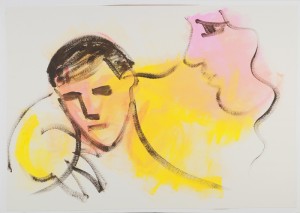 Laurence Figgis, And She Would Whisper, 2015, acrylic on paper, 53.7 x 73.9 cm